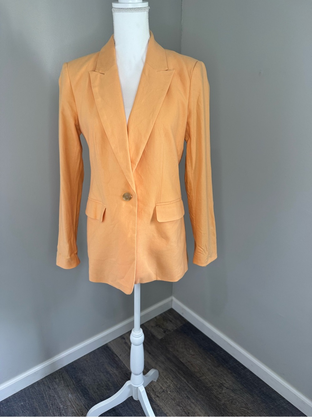 LOFT Peach Single-Button Tailored Blazer